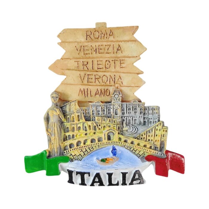 italia cities direction sign fridge magnet italy travel souvenir gift & decorative whiteboard accessory