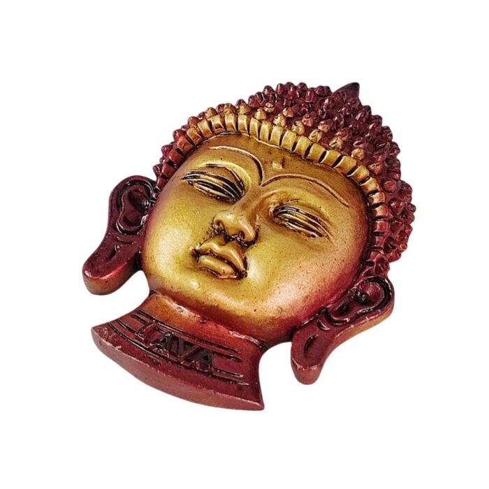 lava buddha face india fridge magnet asian travel souvenir & meditative whiteboard decoration