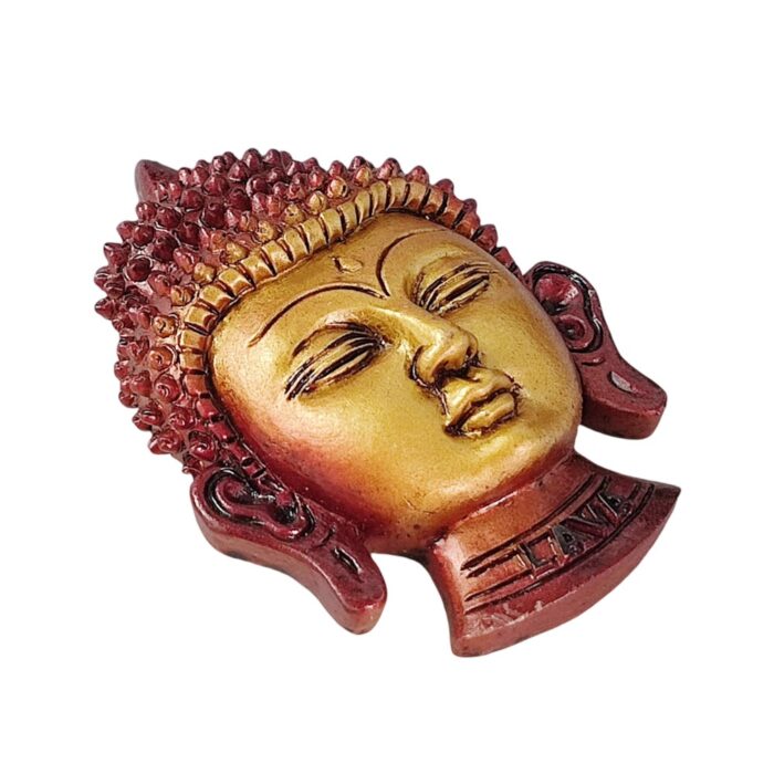 lava buddha face india fridge magnet asian travel souvenir & meditative whiteboard decoration