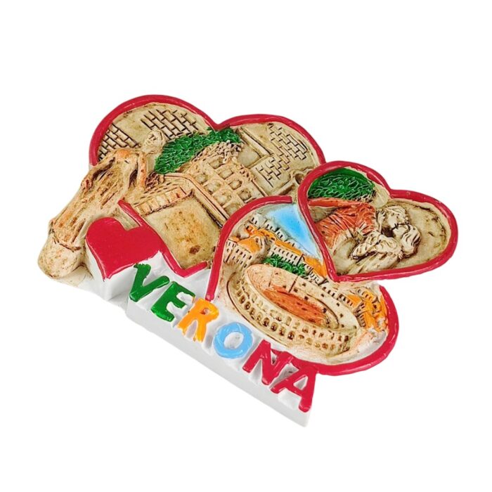 verona italy heart love style fridge magnet romantic landmark souvenir gift & whiteboard decor