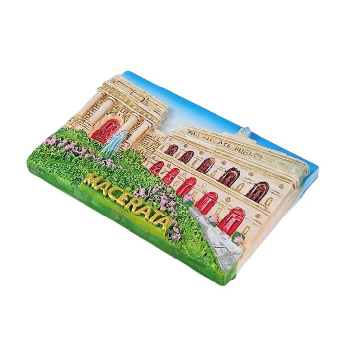 macerata italy travel souvenir fridge magnet historic architecture city gift & memo board decor