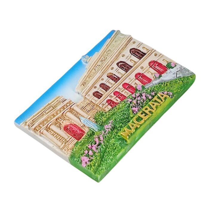 macerata italy travel souvenir fridge magnet historic architecture city gift & memo board decor