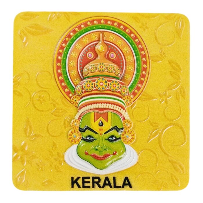 kerala india traditional kathakali face fridge magnet cultural travel souvenir gift & whiteboard decor