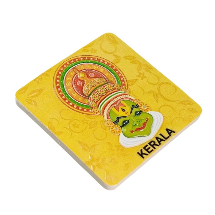 kerala india traditional kathakali face fridge magnet cultural travel souvenir gift & whiteboard decor
