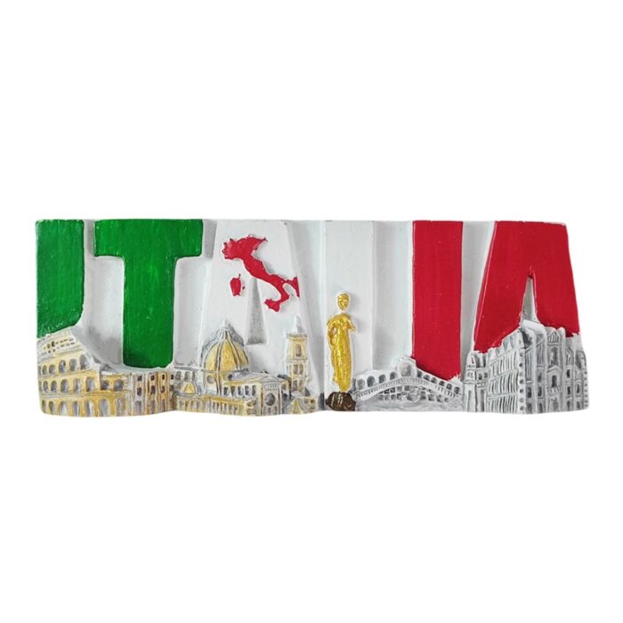 italy travel souvenir fridge magnet italia map letters 3d landmark gift & kitchen whiteboard decor