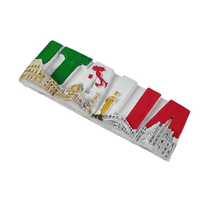 italy travel souvenir fridge magnet italia map letters 3d landmark gift & kitchen whiteboard decor