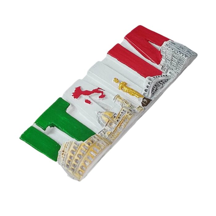 italy travel souvenir fridge magnet italia map letters 3d landmark gift & kitchen whiteboard decor