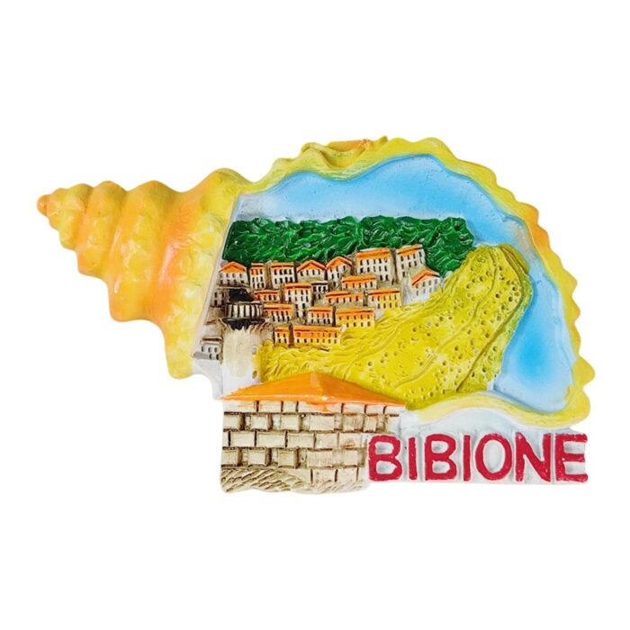 bibione italy beach shell shaped fridge magnet coastal travel souvenir gift & memo board decor