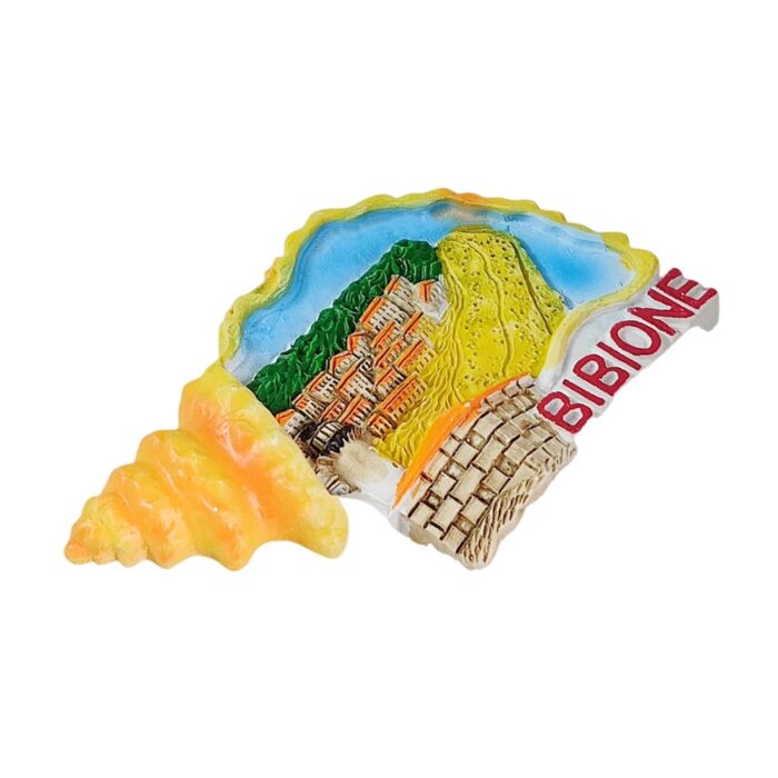 bibione italy beach shell shaped fridge magnet coastal travel souvenir gift & memo board decor
