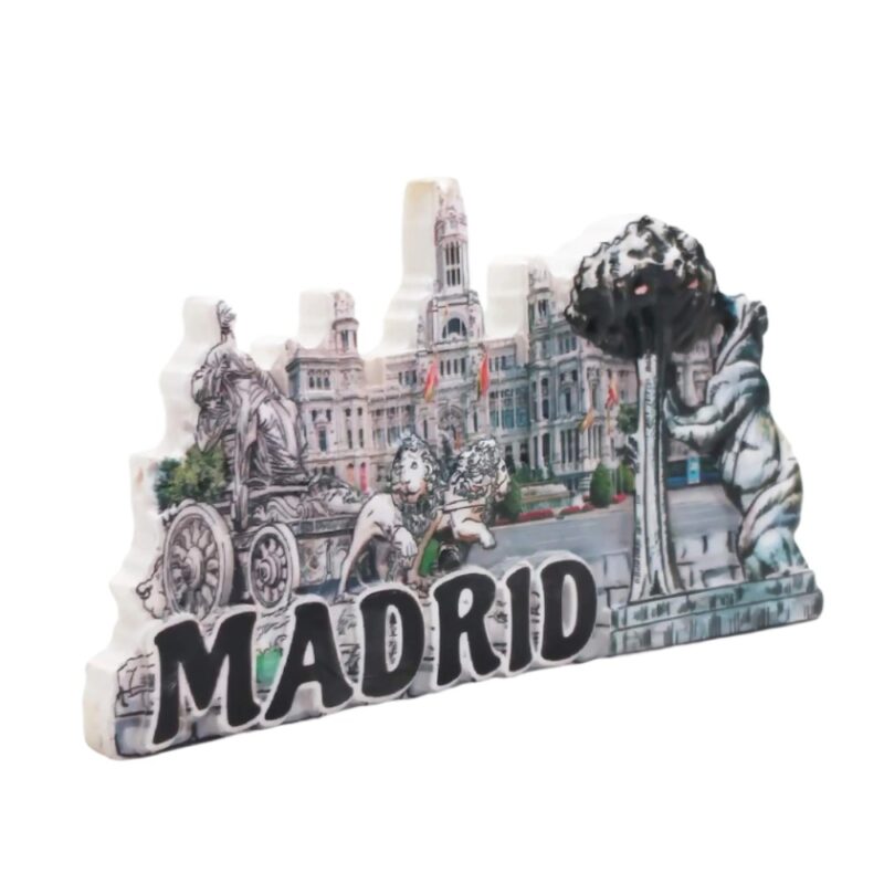 madrid spain fridge magnet classic cityscape scene souvenir for elegant refrigerator display