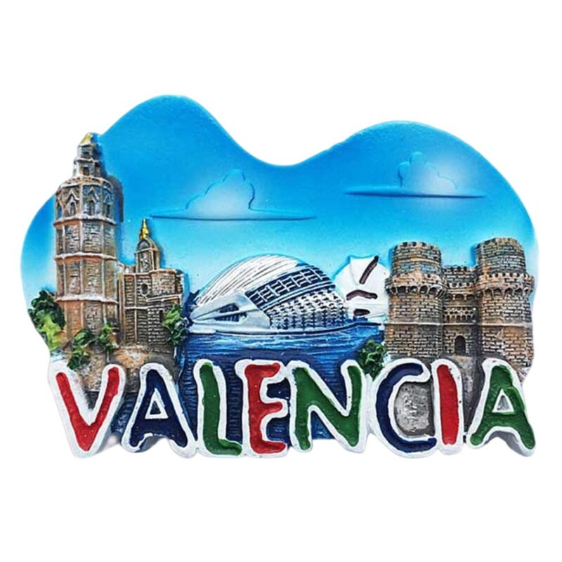 valencia spain fridge magnet city of arts landmark travel souvenir & modern fridge decor