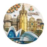 valencia spain fridge magnet – iconic modern & gothic architecture blend, colorful travel keepsake & fridge decor