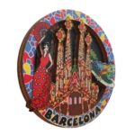 barcelona spain gaudí style fridge magnet – sagrada família & mosaic design, unique catalonia souvenir & gift idea