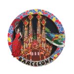 barcelona spain gaudí style fridge magnet – sagrada família & mosaic design, unique catalonia souvenir & gift idea