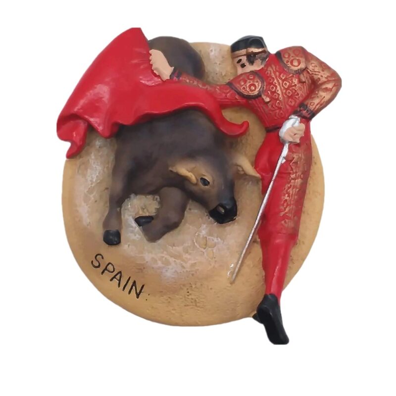 spain bullfighting fridge magnet traditional matador scene souvenir for spanish passionate decor