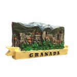 granada spain cityscape fridge magnet – alhambra fortress panorama, andalusia heritage gift & fridge accent