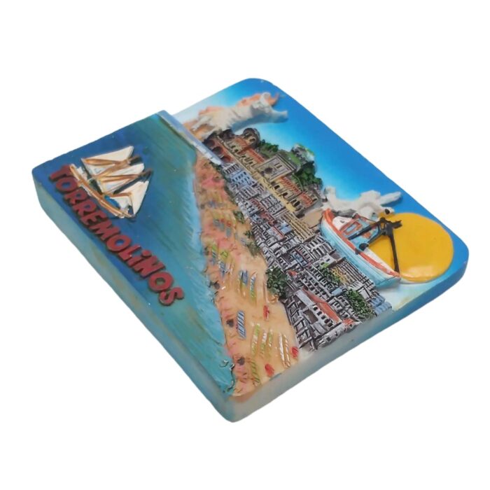 torremolinos spain fridge magnet coastal surf city souvenir for seaside escape & fridge collection