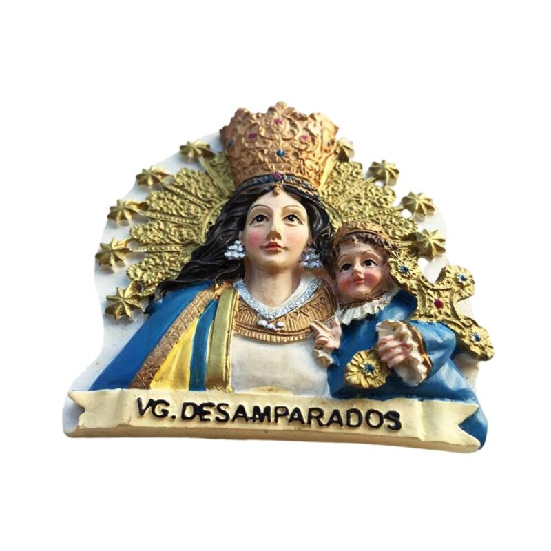 our lady of the forsaken spain fridge magnet – religious souvenir from valencia, unique catholic keepsake for home or office