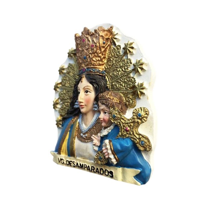 our lady of the forsaken spain fridge magnet – religious souvenir from valencia, unique catholic keepsake for home or office
