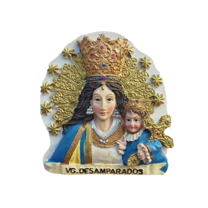 our lady of the forsaken spain fridge magnet – religious souvenir from valencia, unique catholic keepsake for home or office