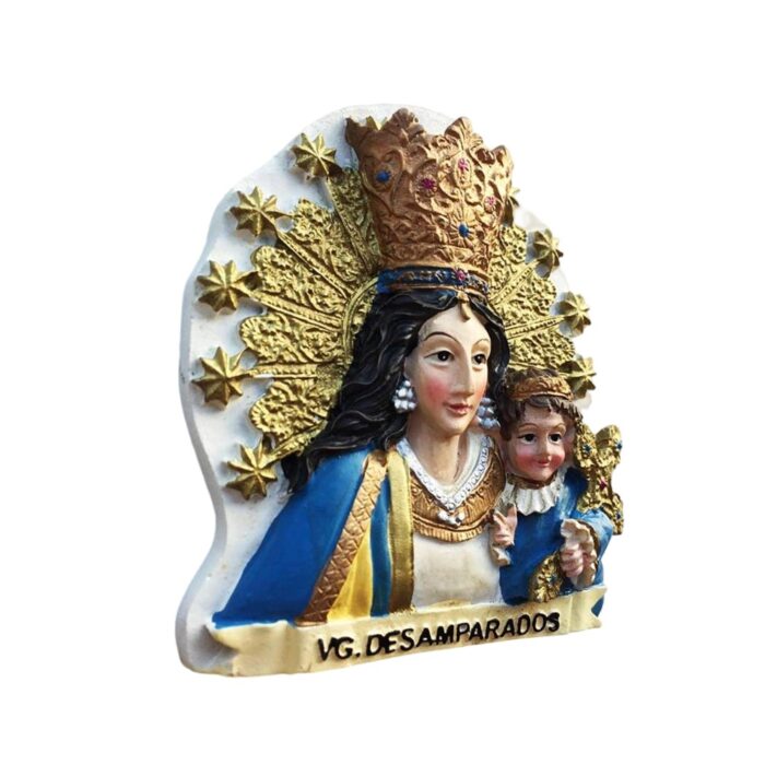 our lady of the forsaken spain fridge magnet – religious souvenir from valencia, unique catholic keepsake for home or office