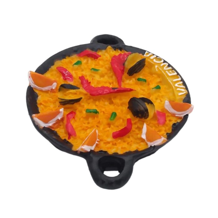 valencia spain paella dish fridge magnet – traditional spanish cuisine design, fun food lover's travel souvenir