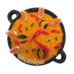 valencia spain paella dish fridge magnet – traditional spanish cuisine design, fun food lover's travel souvenir