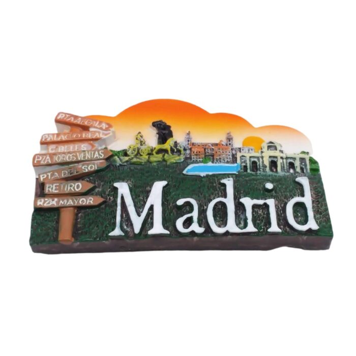 madrid spain fridge magnet sunset capital landmarks souvenir for travel memory & wall decor