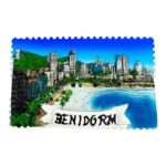benidorm spain fridge magnet – mediterranean skyline & beach view, vibrant holiday souvenir for kitchen or office