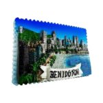 benidorm spain fridge magnet – mediterranean skyline & beach view, vibrant holiday souvenir for kitchen or office