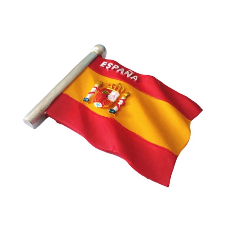 spain flag fridge magnet national emblem collector’s souvenir for patriotic decor & office display