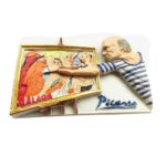 malaga spain fridge magnet picasso painting thematic art gift & office decor accent