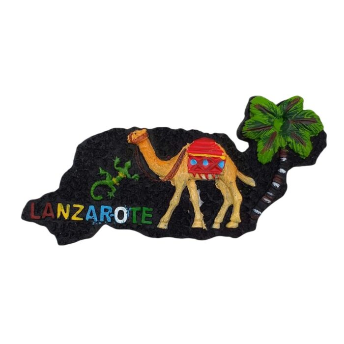 lanzarote spain fridge magnet island camel shape souvenir for desert adventure & whiteboard display