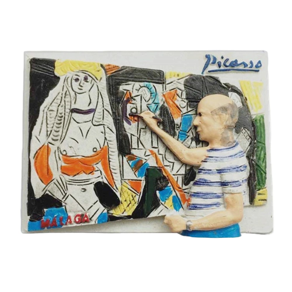 malaga spain fridge magnet picasso masterpiece artist collectible & cultural souvenir magnet