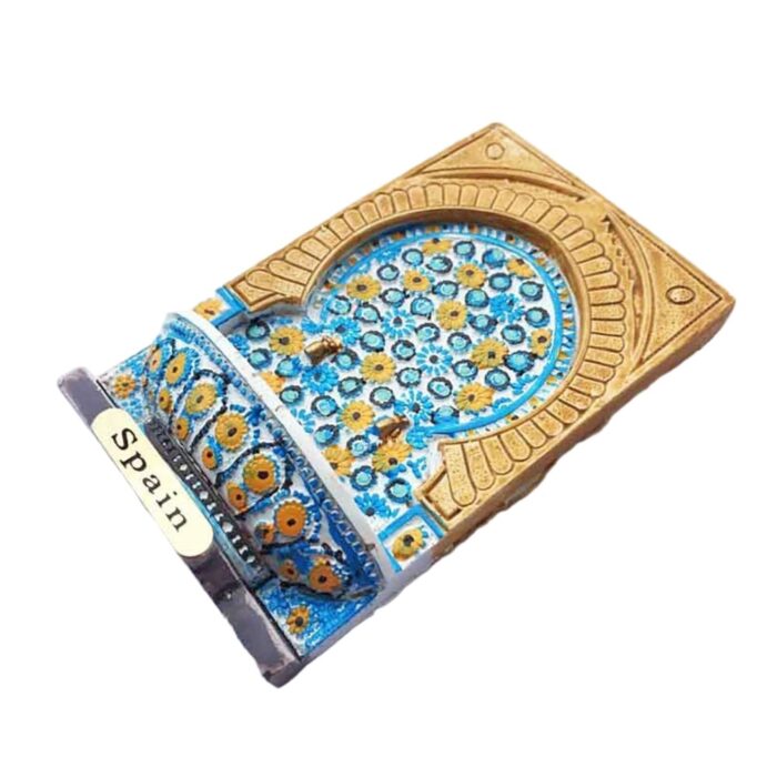 spain mosaic wall fridge magnet – colorful traditional andalusian tile fountain, ethnic culture decoration gift