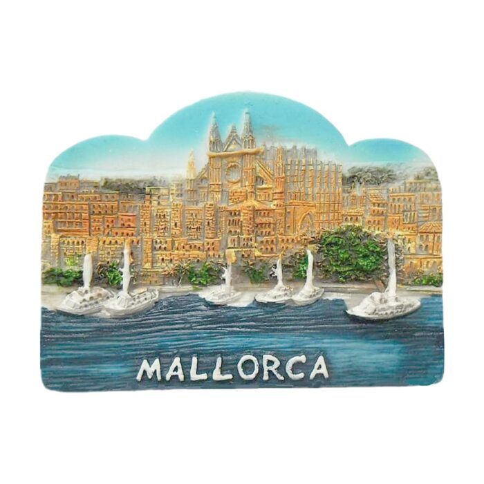 mallorca spain fridge magnet – seaside cathedral view souvenir & mediterranean coastal decor