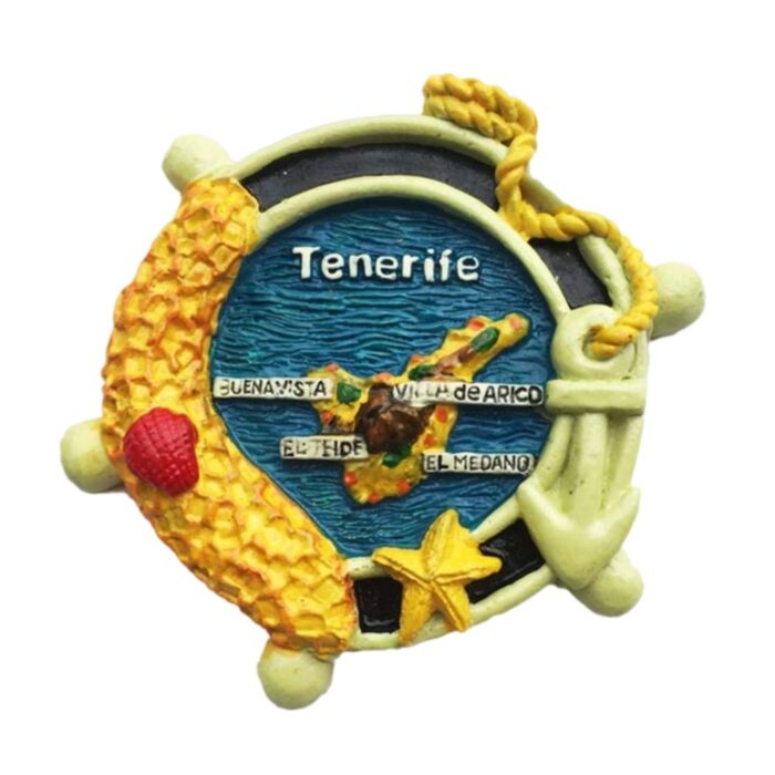 tenerife island spain fridge magnet nautical map style travel keepsake & magnetic home accent
