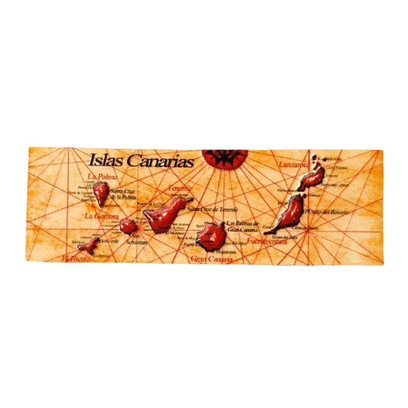 canary islands spain fridge magnet vintage nautical map souvenir for coastal decor & memo boards