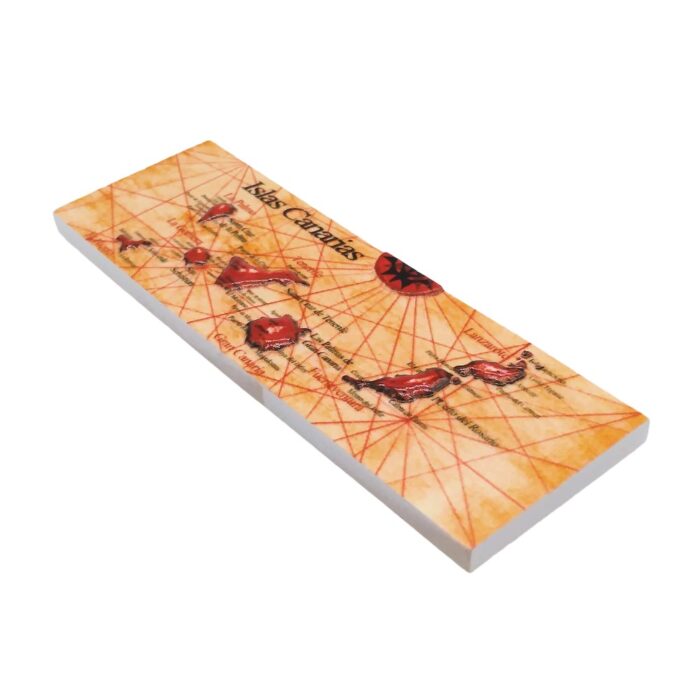 canary islands spain fridge magnet vintage nautical map souvenir for coastal decor & memo boards
