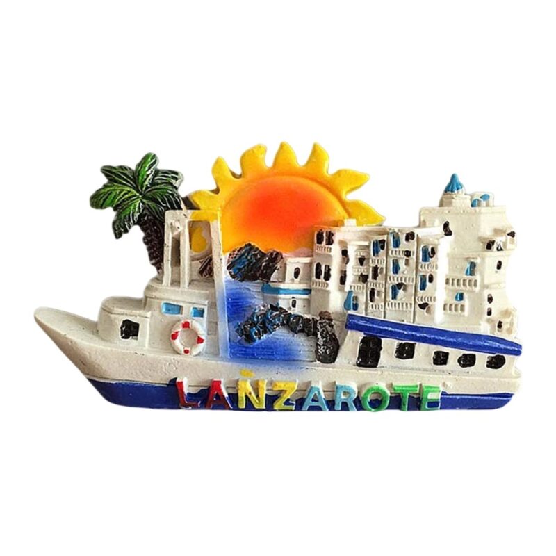 lanzarote spain fridge magnet ocean cruise style travel souvenir & magnetic kitchen decor