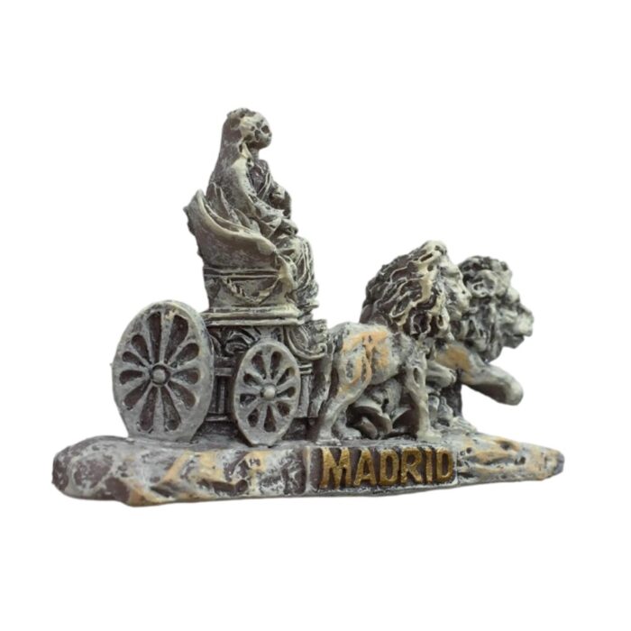 madrid spain fridge magnet – cibeles fountain chariot sculpture replica, historic monument decor & tourist gift