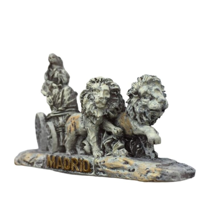 madrid spain fridge magnet – cibeles fountain chariot sculpture replica, historic monument decor & tourist gift