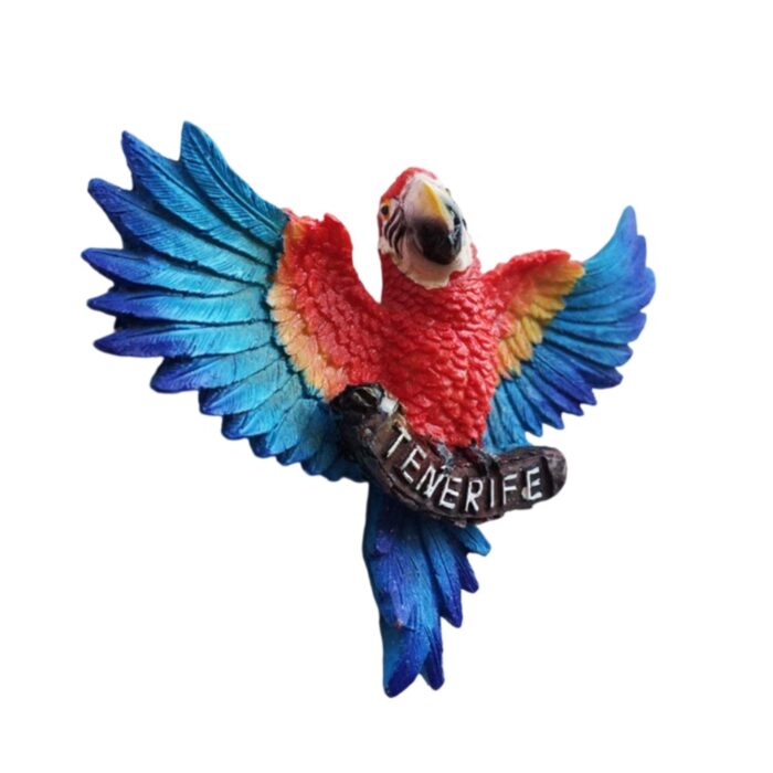 tenerife spain parrot fridge magnet vibrant island wildlife souvenir & bold whiteboard decoration
