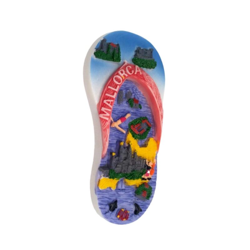 mallorca spain flip flop fridge magnet coastal summer travel gift & funboard accent