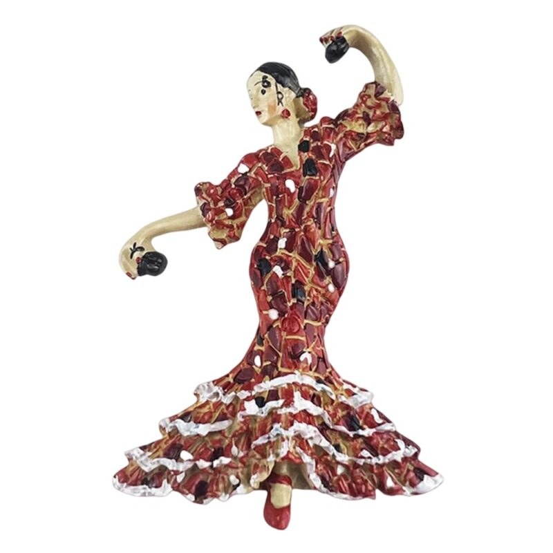 spain flamenco dancer fridge magnet traditional red dress souvenir for passionate spanish decor