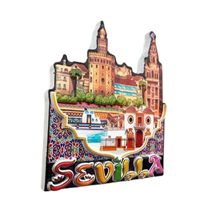 sevilla spain fridge magnet historic landmark magnet for travel lovers & office memo display
