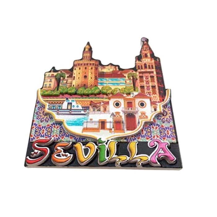 sevilla spain fridge magnet historic landmark magnet for travel lovers & office memo display