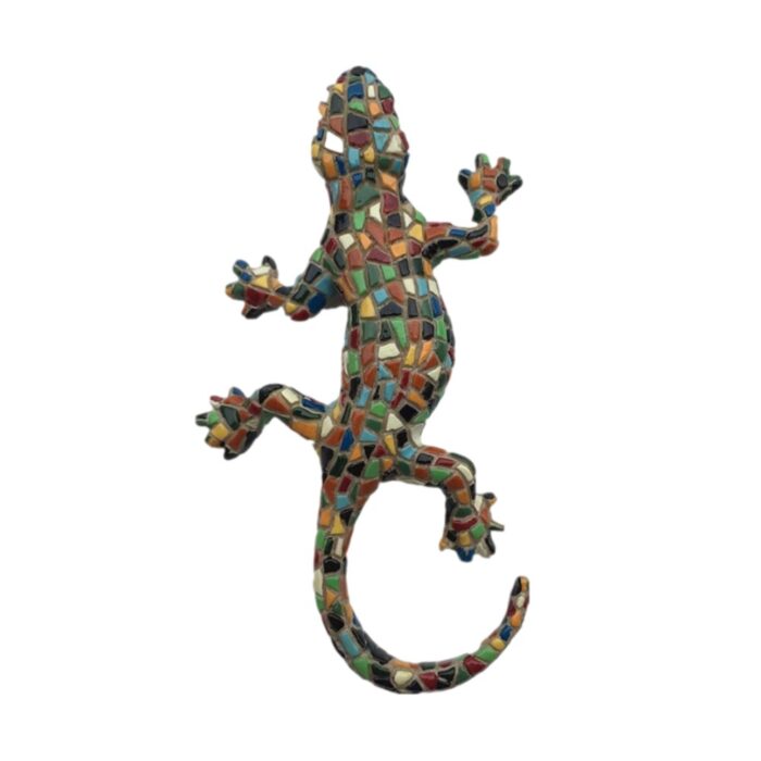 barcelona spain mosaic gecko fridge magnet gaudí style travel souvenir & artistic wall ornament