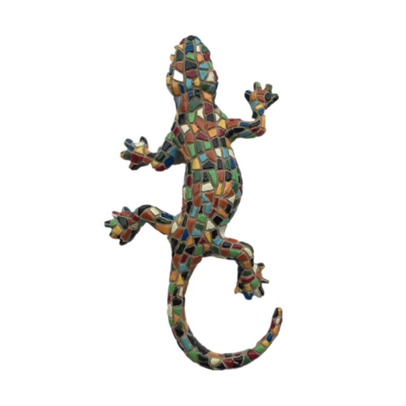 barcelona spain mosaic gecko fridge magnet gaudí style travel souvenir & artistic wall ornament