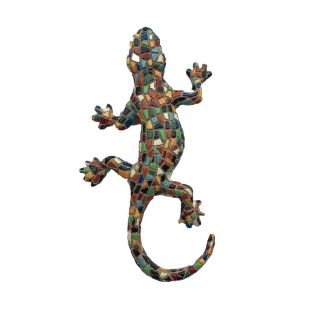 barcelona spain mosaic gecko fridge magnet gaudí style travel souvenir & artistic wall ornament